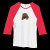 Bella Women's Baby Rib Contrast 3/4-Sleeve Raglan T-Shirt  Thumbnail