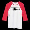 Bella Women's Baby Rib Contrast 3/4-Sleeve Raglan T-Shirt  Thumbnail