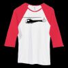 Bella Women's Baby Rib Contrast 3/4-Sleeve Raglan T-Shirt  Thumbnail