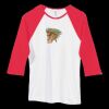 Bella Women's Baby Rib Contrast 3/4-Sleeve Raglan T-Shirt  Thumbnail