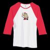 Bella Women's Baby Rib Contrast 3/4-Sleeve Raglan T-Shirt  Thumbnail