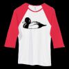 Bella Women's Baby Rib Contrast 3/4-Sleeve Raglan T-Shirt  Thumbnail