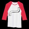 Bella Women's Baby Rib Contrast 3/4-Sleeve Raglan T-Shirt  Thumbnail