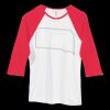 Bella Women's Baby Rib Contrast 3/4-Sleeve Raglan T-Shirt  Thumbnail